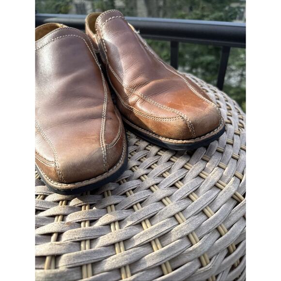 Sandro Moscoloni Easy Leather Venetian Loafer Shoes Men's Brown Size US 13 - Picture 9 of 16